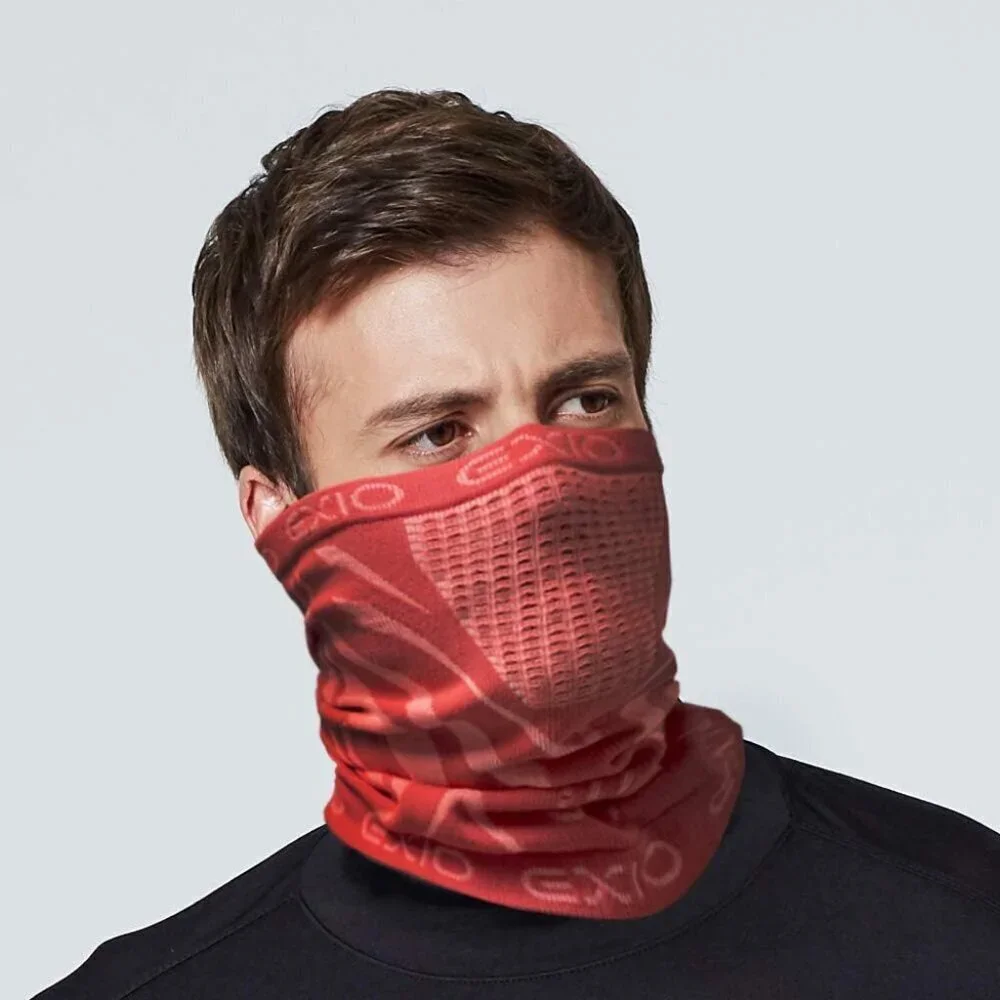Men's Orange Winter Neck Warmer Gaiter Balaclava Windproof Ski Face Mask